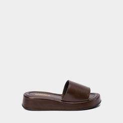 Tamanco Feminino  Flatform Gabriela Marrom