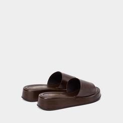 Tamanco Feminino  Flatform Gabriela Marrom