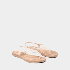 Sandália Feminina Gabriela Texturizada Off White
