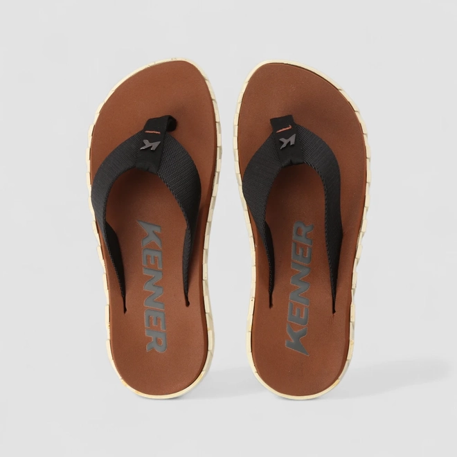 Chinelo Masculino Kenner Original Solado Robusto Marrom
