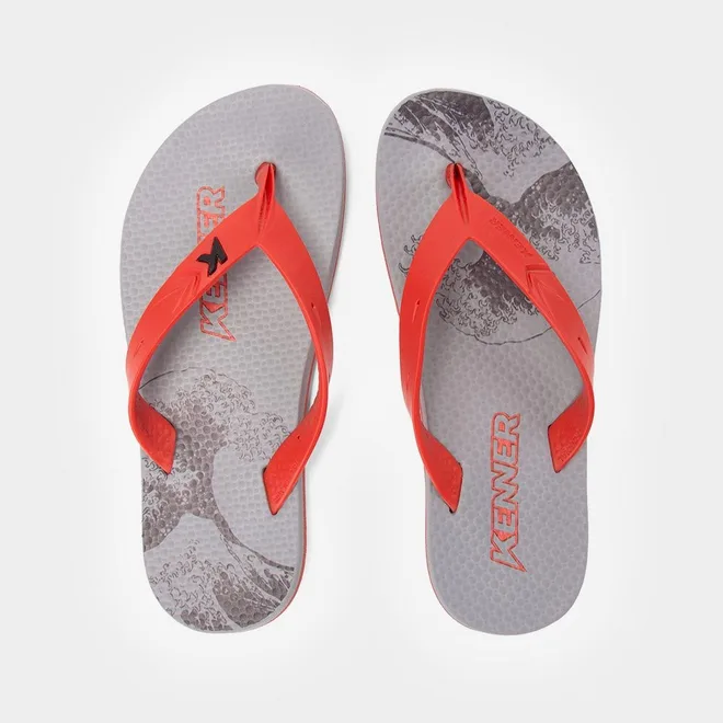 Chinelo Masculino Kenner Summer Tsunami Original Cinza