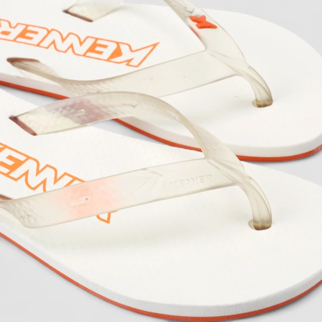 Chinelo Masculino Kenner Original Tira Transparente Branco