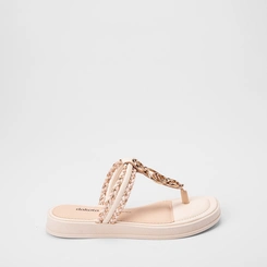 Tamanco Feminino Dakota Detalhe Metalizado Tressê Off White