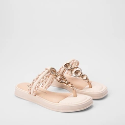 Tamanco Feminino Dakota Detalhe Metalizado Tressê Off White