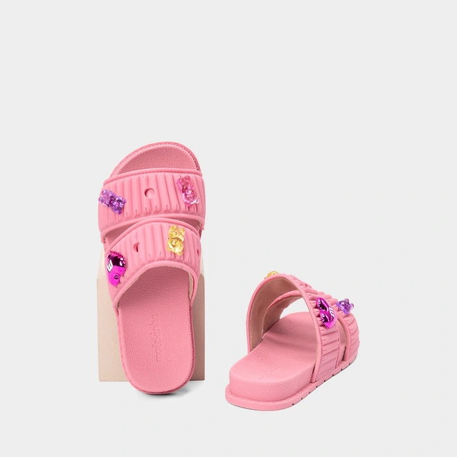 Slide Infantil Molekinha Aplicações Ursos Rosa