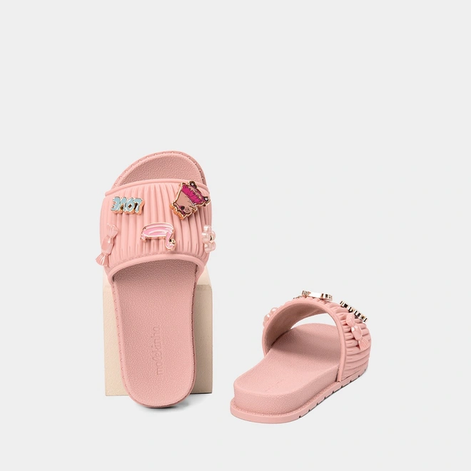 Slide Infantil Molekinha Aplicações Decoradas Rosa