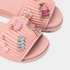 Slide Infantil Molekinha Aplicações Decoradas Rosa