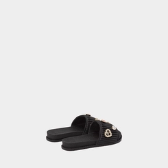 Chinelo Slide Infantil Molekinha com Aplicações Preto