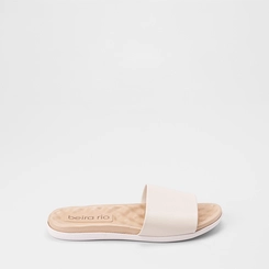Tamanco Rasteiro Feminino Beira Rio Tira Larga Off White