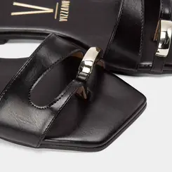 Rasteira Feminina Vizzano Detalhe Bold Preto