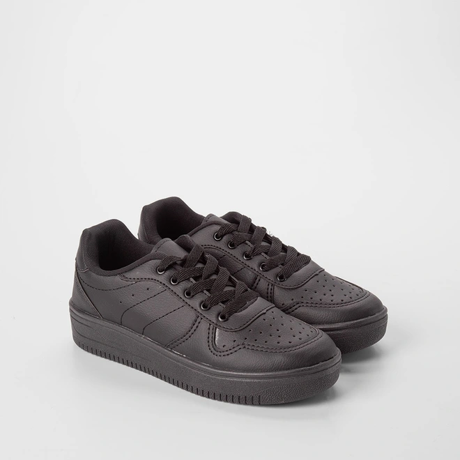 Tênis Casual Feminino Penélope Pespontos Preto