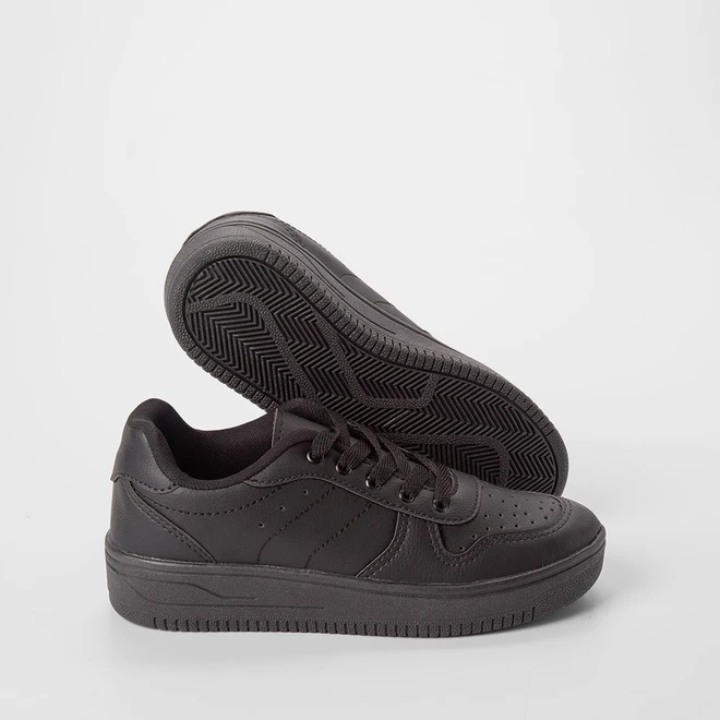 Tênis Casual Feminino Penélope Pespontos Preto