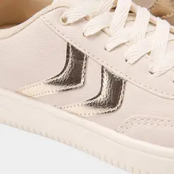 Tênis Casual Feminino Penélope Flatform Recorte Metalizado Off White