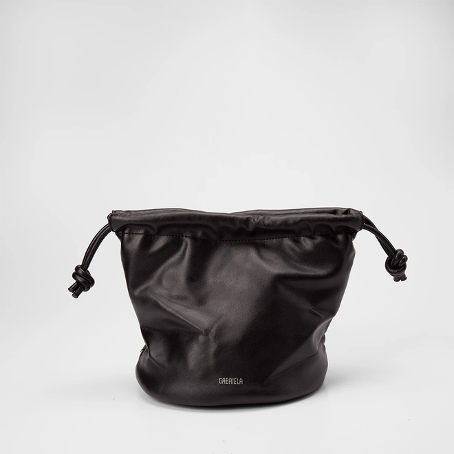 Bolsa Bucket Gabriela Média Detalhe Tachas Preto