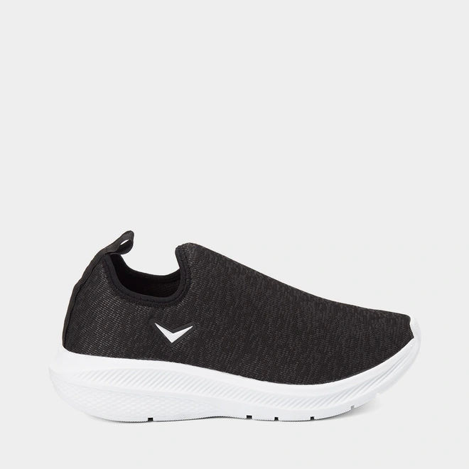 Tênis Esportivo Masculino Vertus Knit Preto & Branco