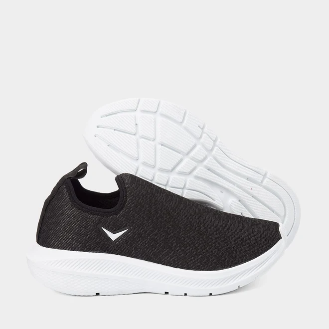 Tênis Esportivo Masculino Vertus Knit Preto & Branco