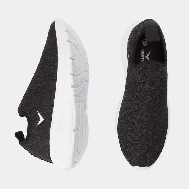 Tênis Esportivo Masculino Vertus Knit Preto & Branco