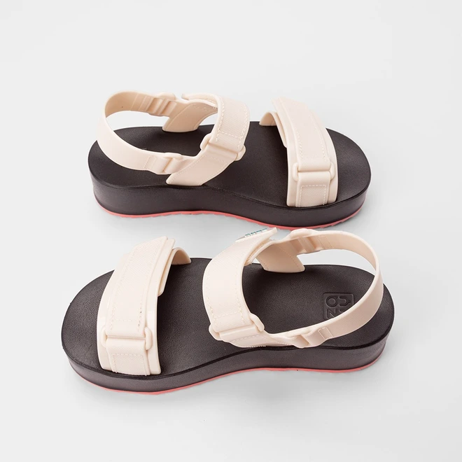 Sandália Feminina Zaxy Flatform Tiras Contato Off White