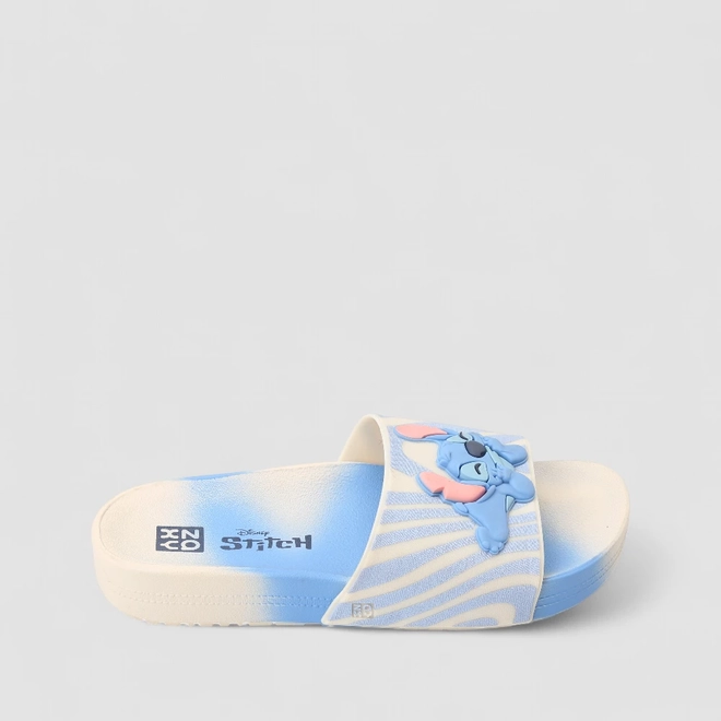 Slide Infantil Zaxy Stitch Azul & Off White