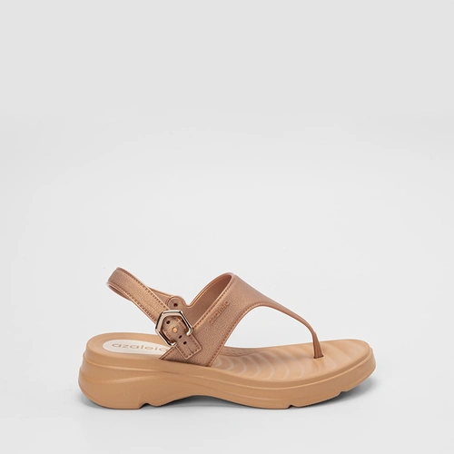 Sandália Feminina Azaleia Plataforma Gliiter Rose Gold