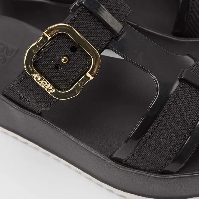 Tamanco Feminino Zaxy Plataforma Enfeite Fivela Preto