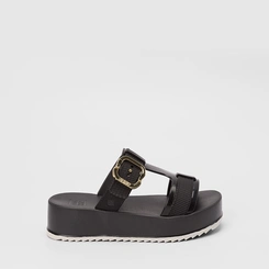 Tamanco Feminino Zaxy Plataforma Enfeite Fivela Preto