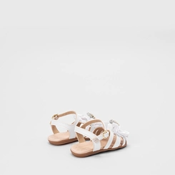 Sandália Bebê Molekinha Detalhe Laço & Pedraria Branco
