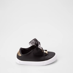 Tênis Casual Infantil Molekinha Detalhe Laço & Pingentes Preto