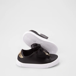 Tênis Casual Infantil Molekinha Detalhe Laço & Pingentes Preto