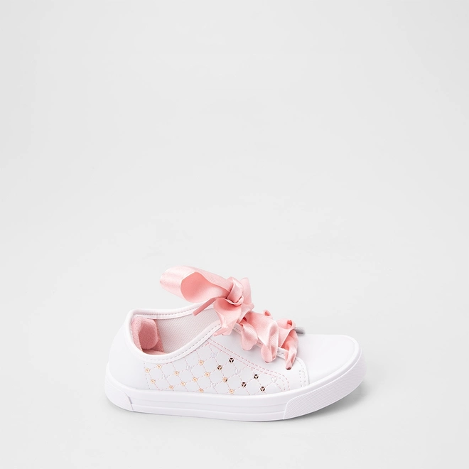 Tênis Casual Infantil Molekinha Detalhe Laço Branco