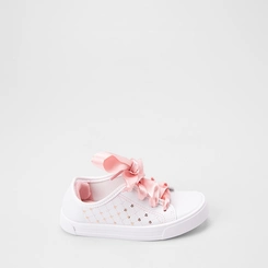 Tênis Casual Infantil Molekinha Detalhe Laço Branco
