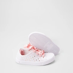 Tênis Casual Infantil Molekinha Detalhe Laço Branco