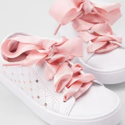 Tênis Casual Infantil Molekinha Detalhe Laço Branco