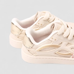 Tênis Infantil Molekinha Detalhe Metalizado Off White