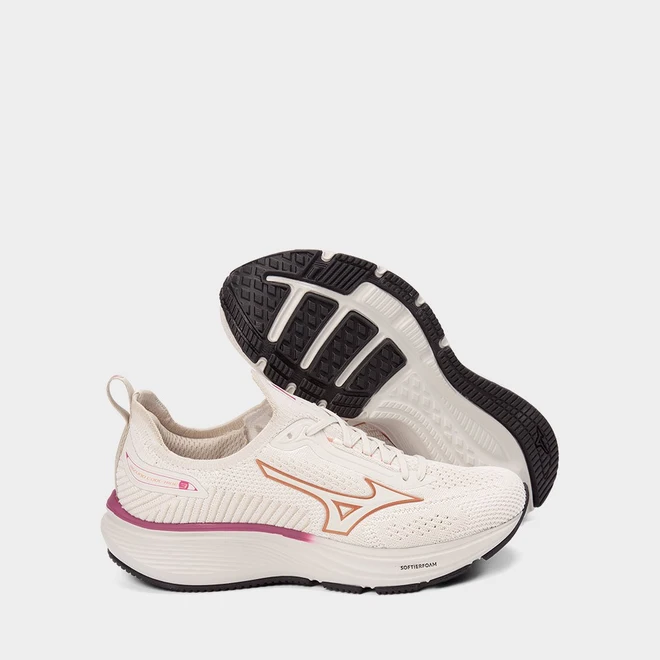 Tênis Esportivo Feminino Mizuno Cool Ride 3 Off White