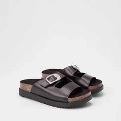 Tamanco Feminino Moleca Enfeite Fivela & Pedraria Preto