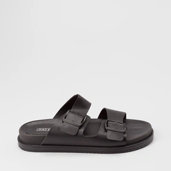 Sandália Masculina Mac & Jac Tira Dupla Fivela Preto