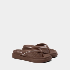 Tamanco Feminino Moleca Detalhe Strass Marrom