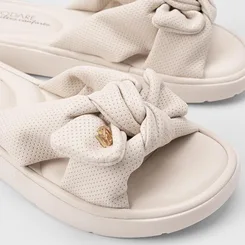 Tamanco Feminino Modare Ultraconforto Laço Off White