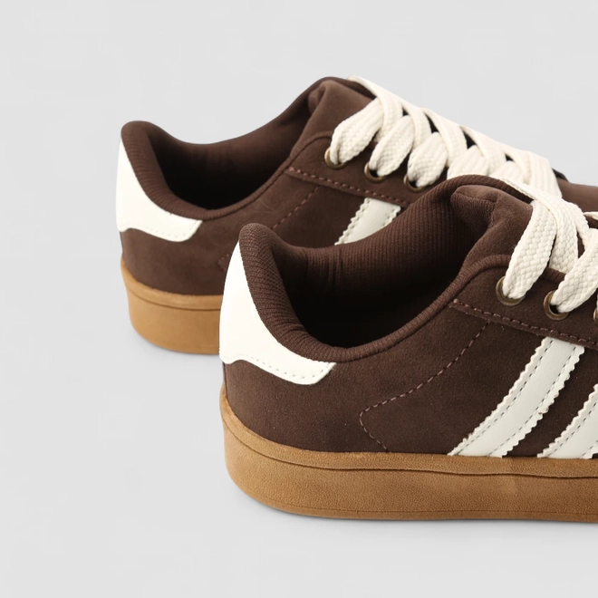 Tênis Casual Feminino Vertus Camurça Marrom