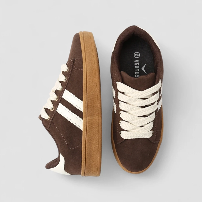 Tênis Casual Feminino Vertus Camurça Marrom