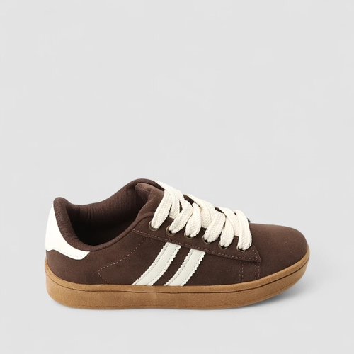 Tênis Casual Feminino Vertus Camurça Marrom