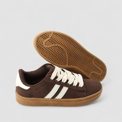 Tênis Casual Feminino Vertus Camurça Marrom