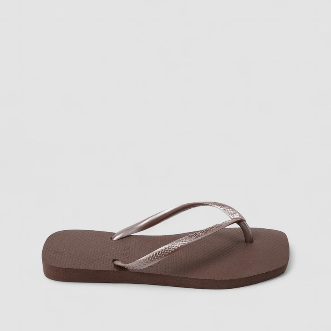 Chinelo Feminino Havaianas Original Tira Metalizada Marrom