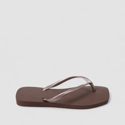 Chinelo Feminino Havaianas Original Tira Metalizada Marrom