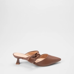 Mule Feminino Gabriela Detalhe Laço Marrom