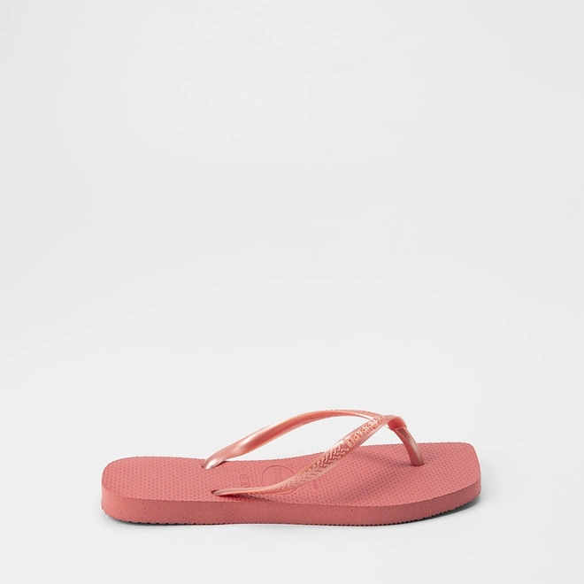 Chinelo Feminino Havaianas Slim Square Original Coral