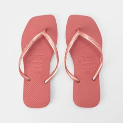 Chinelo Feminino Havaianas Slim Square Original Coral