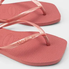 Chinelo Feminino Havaianas Slim Square Original Coral