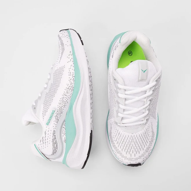 Tênis Esportivo Feminino Vertus Running Branco & Azul